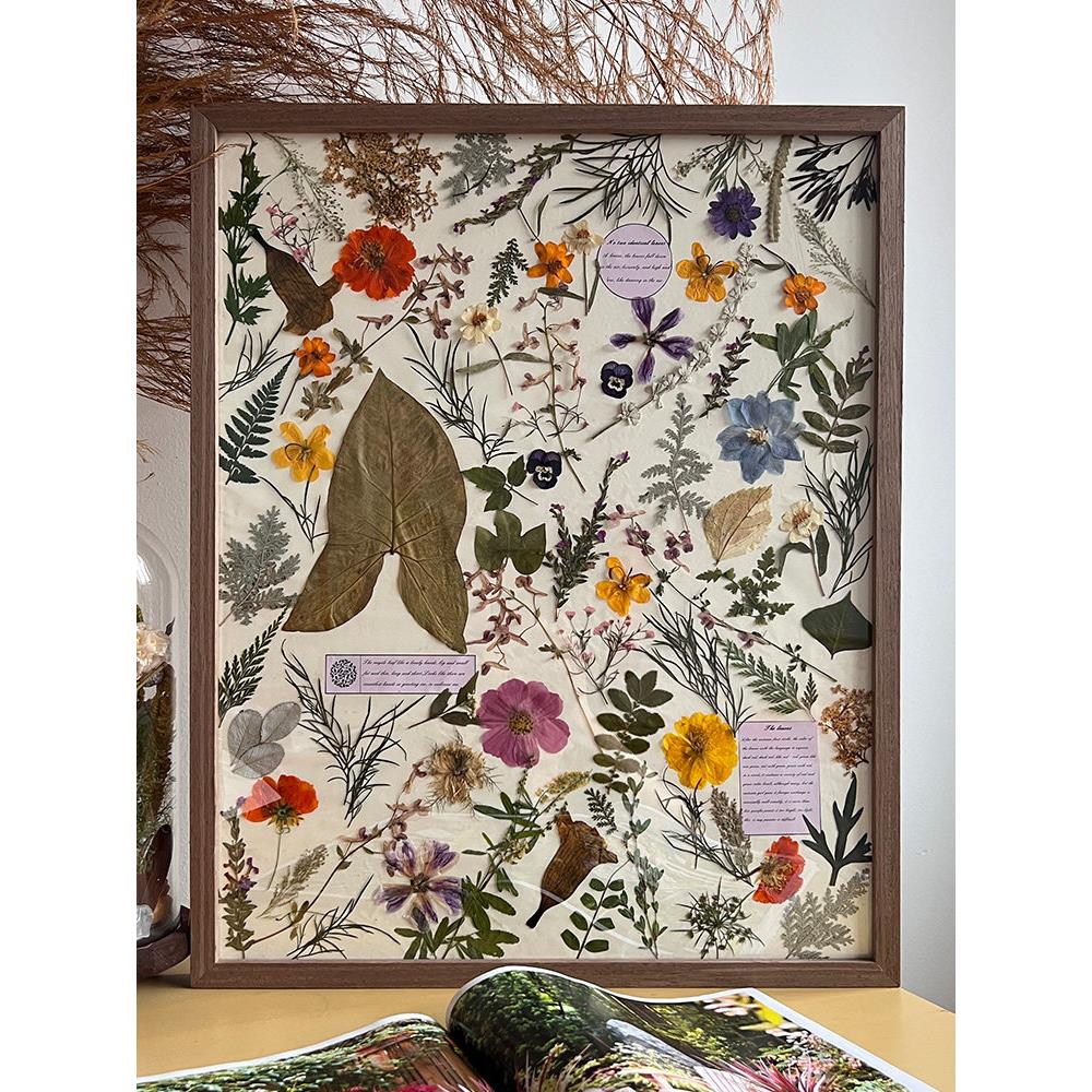 覆古相框植物标本押花装饰画压花创意软装安邸家居挂画乔迁礼物