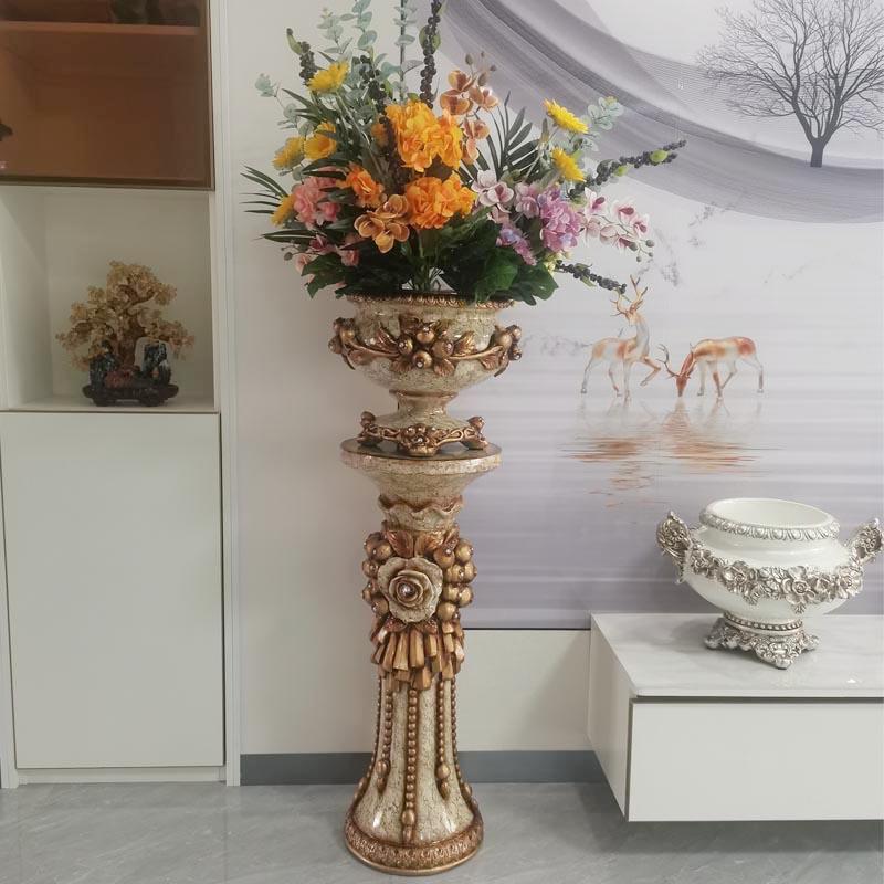 落地式大花瓶装饰客厅插花干花装饰新型中国风电视柜入口家居饰品