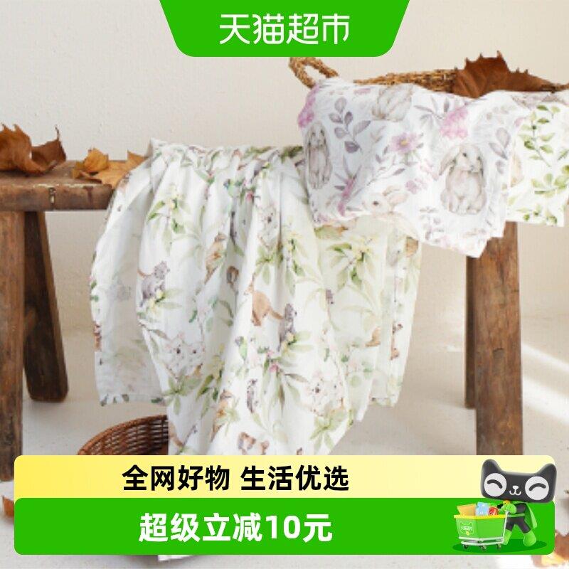 安旦多功能纱布巾2层竹棉襁褓巾遮阳巾儿童夏季薄盖婴儿浴巾抱毯