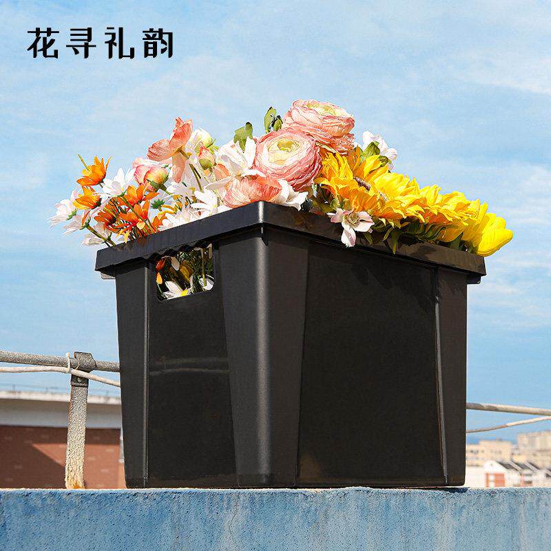 花寻礼韵法式醒花桶鲜花泡水桶花店专用方形塑料养花桶花艺蓄水桶