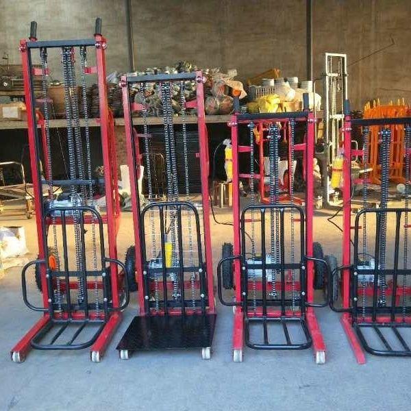 手动液压叉车微型电动堆高车家用小型升降机手推搬运装卸车堆垛车