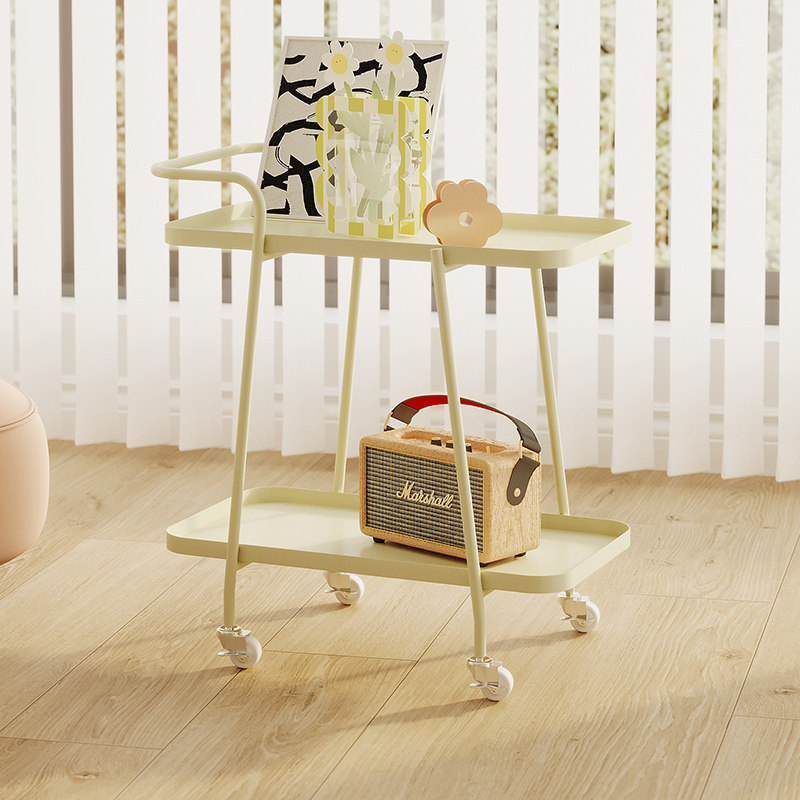 奶油风阳台可移动花架带轮客厅沙发边几法式复古小推车铁艺小茶几,住宅家具,角几/边几,淘宝优惠券,粉丝福利购,淘宝优惠卷