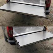 长城炮风骏5 7金刚炮车厢尾门保护垫子钢板垫子不锈钢包尾门垫子