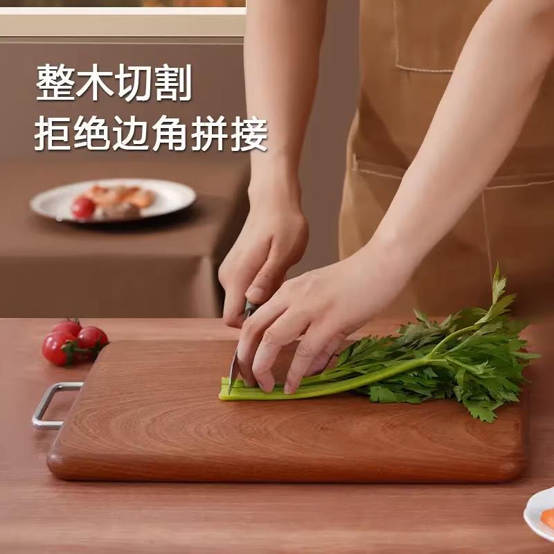 进口乌檀木菜板抗菌防霉家用整木加厚砧板厨房切菜板实木刀板案板
