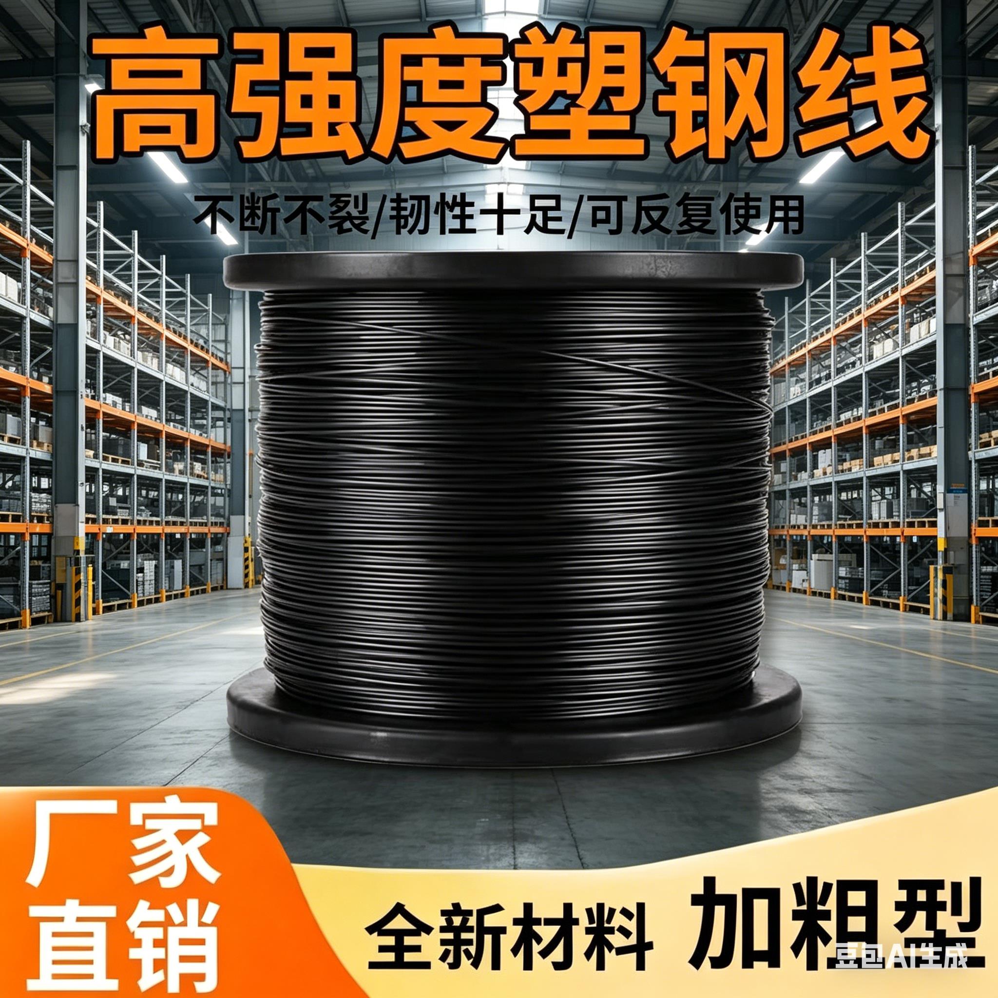 高强度塑钢线聚酯绳托幕线吊百香果葡萄架养殖护栏压膜带拉线大棚