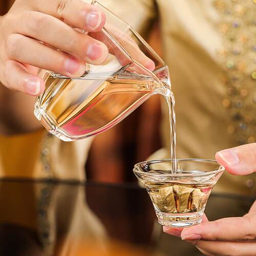 【禾器官方店】无耳高端瑞禧茶海高硼硅玻璃公道杯分茶器230ML