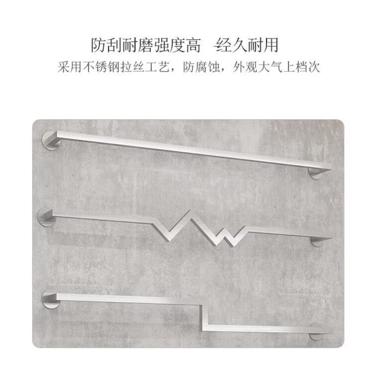 服装店上墙正挂多字型挂衣架陈列架不锈钢拉丝方管正挂杆壁挂式