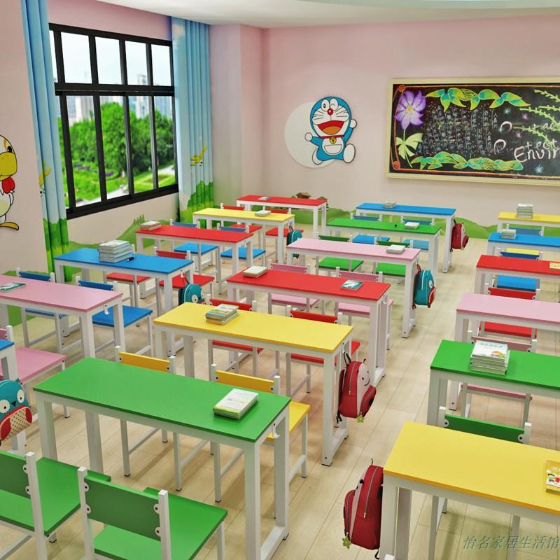 培训桌长条桌单双人课桌椅中小学生补习班辅导培训班书桌厂家直销