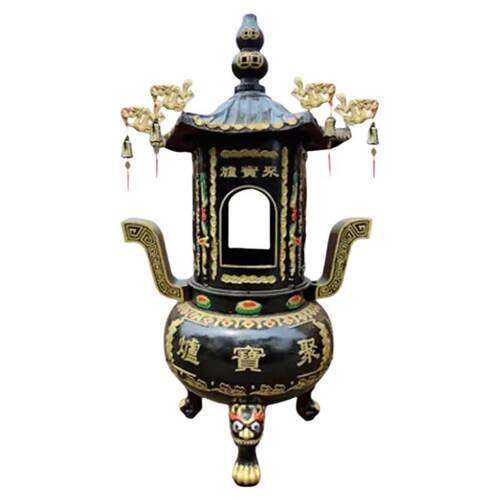 寺庙香炉鼎宗祠铸铁化钱炉元宝炉烧钱纸铜炉铸铜
