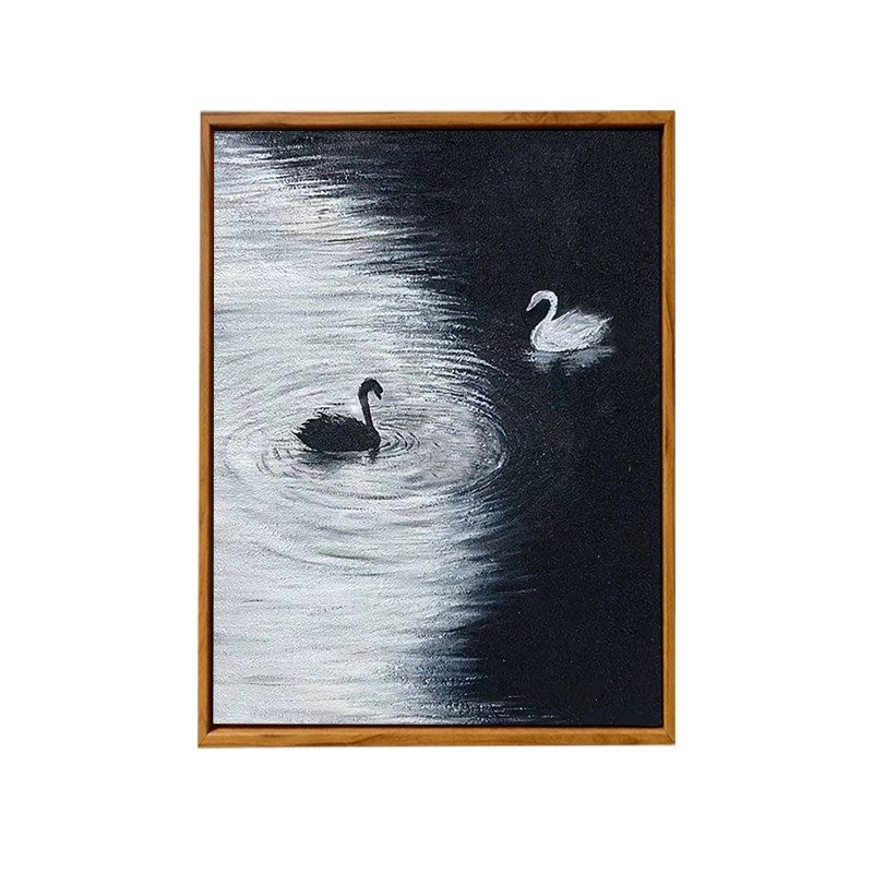 DIY数字油画网红天鹅石英砂丙烯肌理画材料手工填充色客厅装饰画,家居饰品,DIY/数字油画,淘宝优惠券,粉丝福利购,淘宝优惠卷