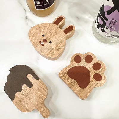 啤酒开瓶器磁吸冰箱贴木质饮料创意启瓶器高档竹木开盖起子多功能