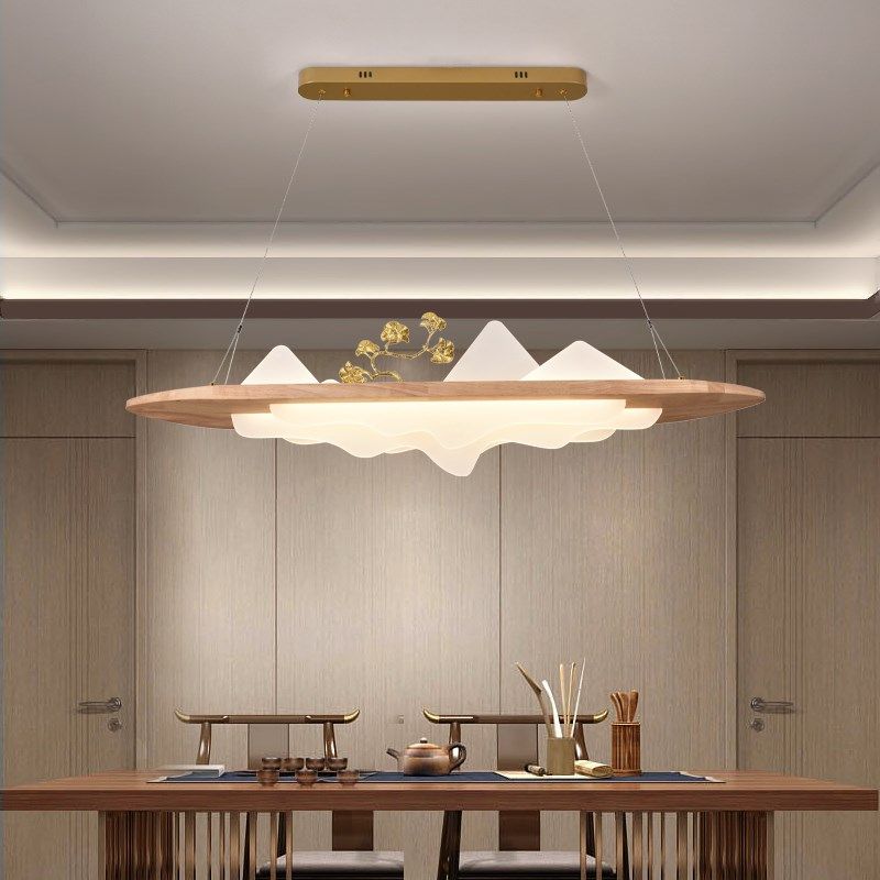 新中式吊灯实木茶室灯中国风禅意简约吧台轻奢书房铁艺山水餐厅灯,家装灯饰光源,酒店/宴会厅/餐饮吊灯,淘宝优惠券,粉丝福利购,淘宝优惠卷