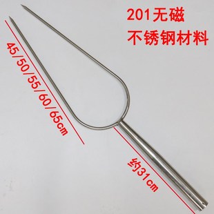 乳猪叉木柄加粗不锈钢烤猪叉U型烤羊叉全羊烤叉手持木柄烤乳猪叉