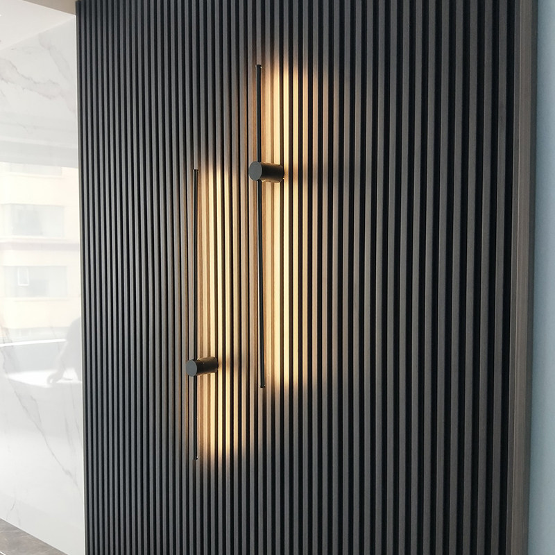 极简线条壁灯免接线长条形格栅客厅充电视背景墙灯卧室轻奢床头灯