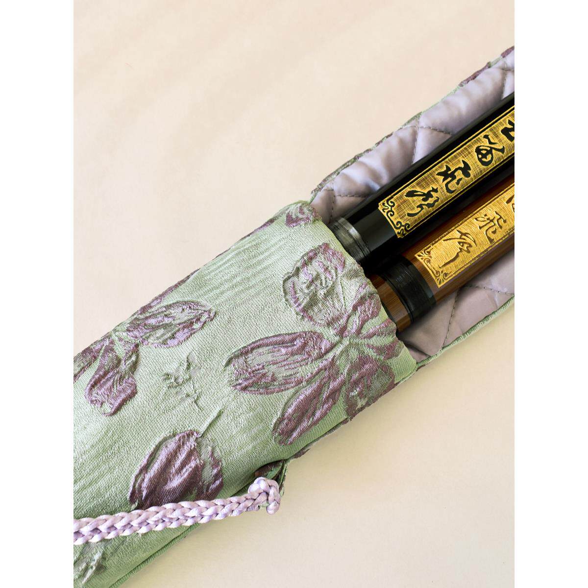 小宇轩双层加厚笛子袋2个3个竹笛孔笛子收纳袋肩笛尺8个保护套