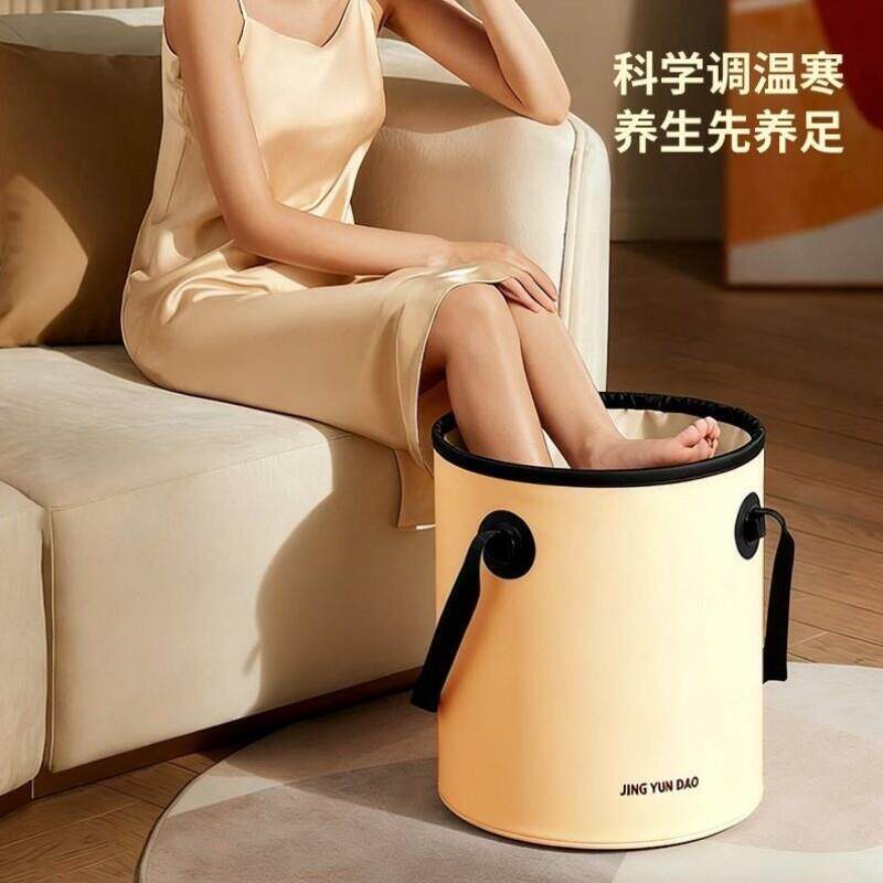 泡脚旅行加厚过膝专用便携式家庭加高泡脚桶足浴袋可折叠宿舍
