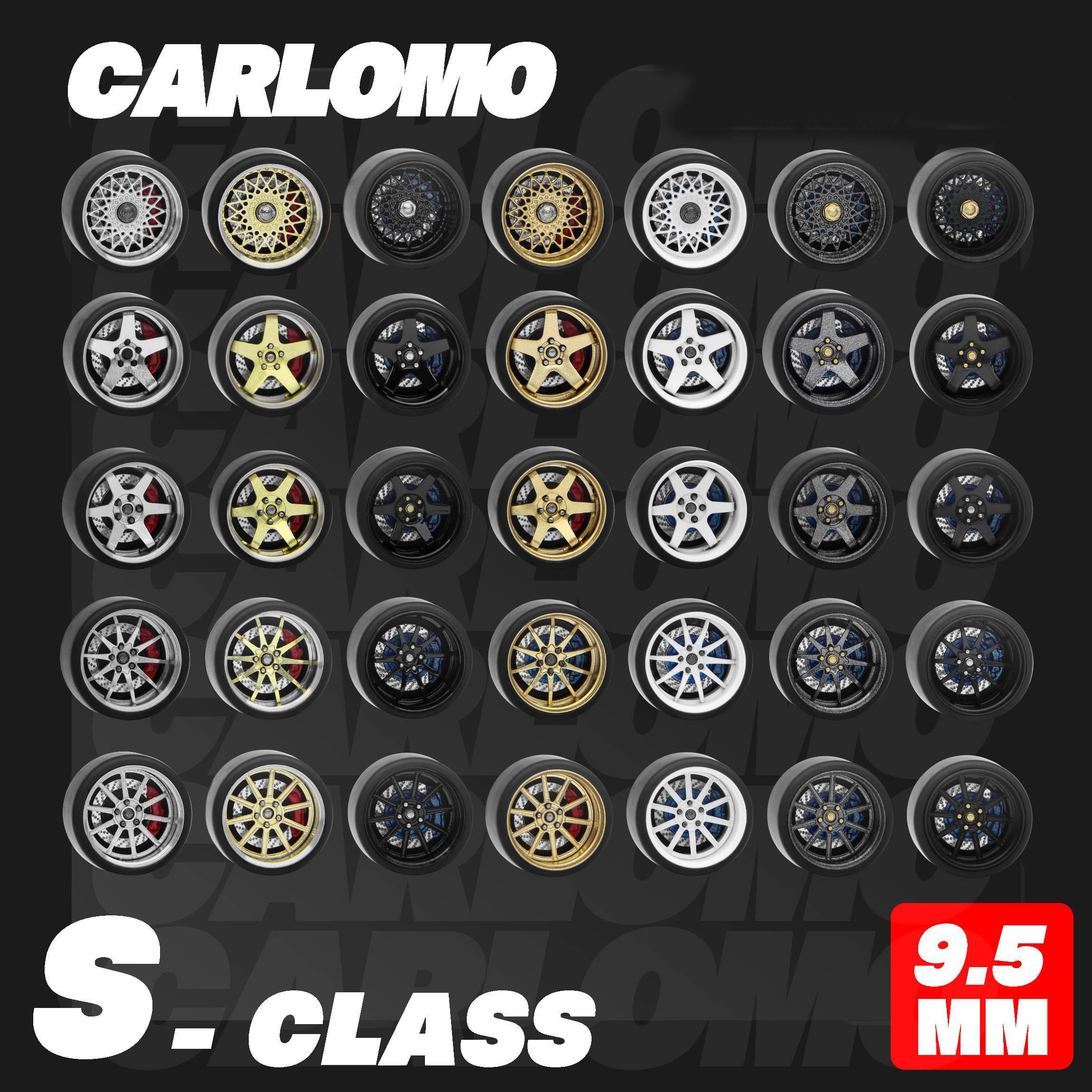 [64号] Carlomo小车入魔 1/64 汽车模型合金轮毂 S系列轴承轮