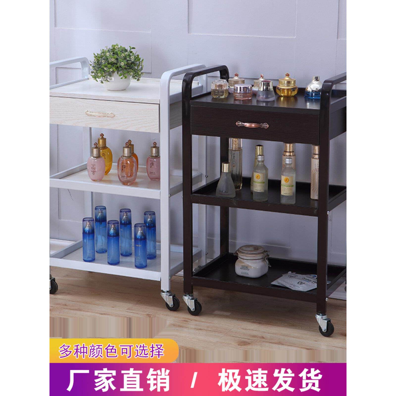 美容推车三层美容美发推车美容院小推车纹绣美甲工具车仪器置物架