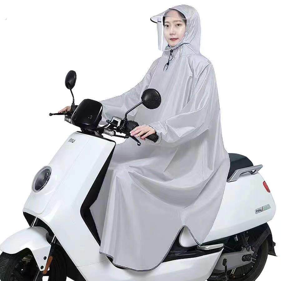 有袖雨衣电动车摩托车自行车通用雨披单人加大加厚骑行男女士雨具