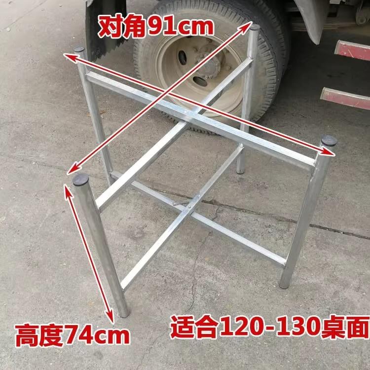 加厚镀锌桌腿收纳可折叠简易桌脚家用流水席桌架铁艺镀锌折叠桌腿