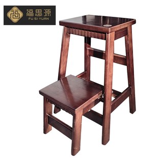 实木折叠梯凳子家用多功能厨房两用梯子创意爬梯穿鞋凳梯凳福思源