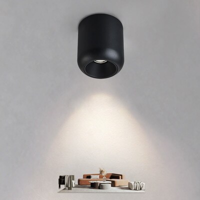 明装射灯防眩光无主照明客厅餐厅过道走廊灯明装筒灯展示商用家用