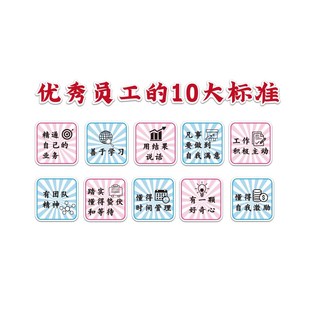 办公室墙面装饰挂画公司员工励志标语企业文化形象背景墙氛围墙贴