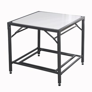 家用烤火架折叠桌子取暖桌正四方形火盆架简易饭餐书桌不锈钢冬季