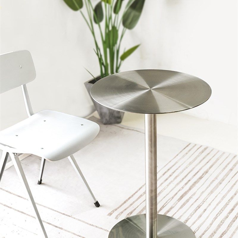 不锈钢洽谈桌咖啡厅奶茶店商用工业风餐桌户外阳台金属铁艺圆桌子,住宅家具,家用茶台/茶桌,淘宝优惠券,粉丝福利购,淘宝优惠卷