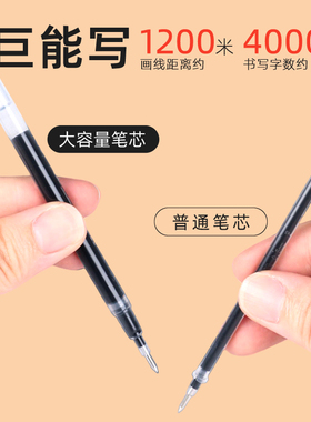 中性笔黑色学生用0.5碳素笔商务简约0.7签字笔欧标会议1.0m水性笔