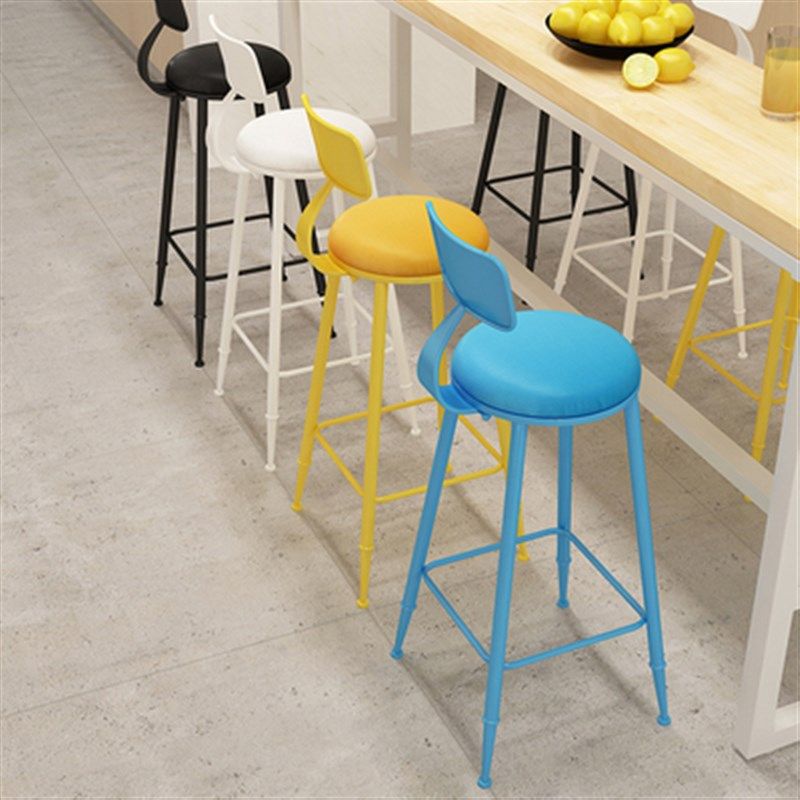 铁艺北欧靠背吧台椅子奶茶酒吧椅拍照高脚凳家用简约网红高凳子,商业/办公家具,酒吧椅,淘宝优惠券,粉丝福利购,淘宝优惠卷