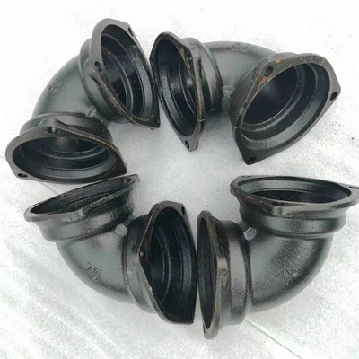 柔性铸铁管B型法兰90度弯头DN50 75 100 150下水排水管件配件接头