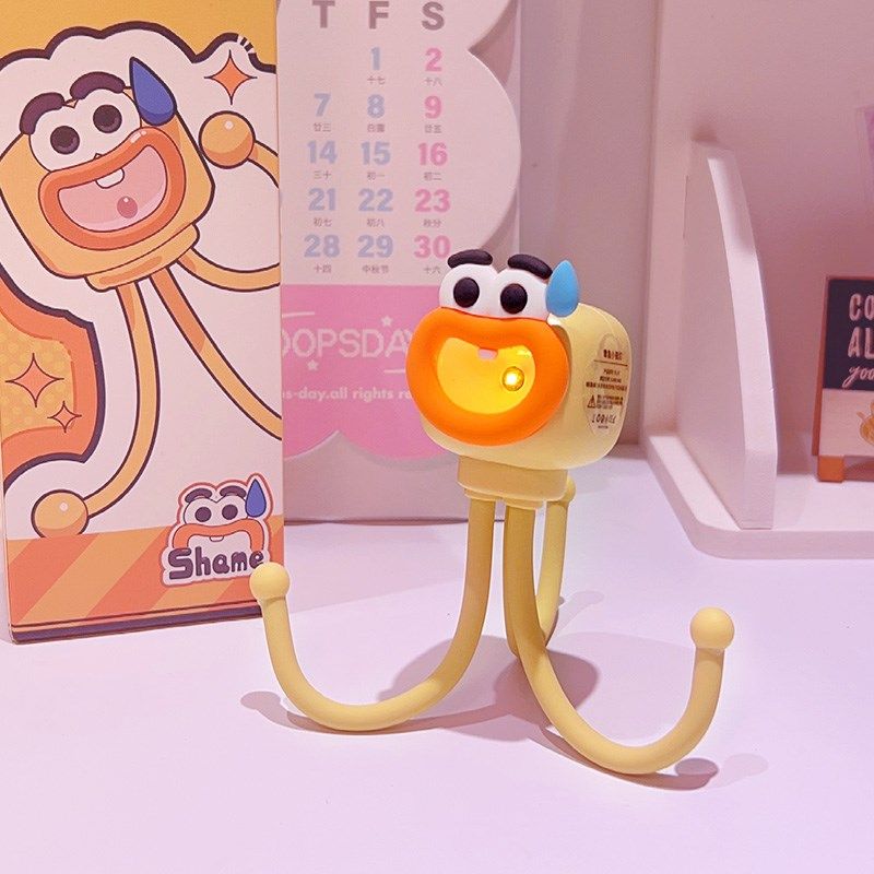 创意章鱼小夜灯可爱迷你桌面装饰摆件儿童女生便携卧室床头氛围灯,家装灯饰光源,小夜灯,淘宝优惠券,粉丝福利购,淘宝优惠卷