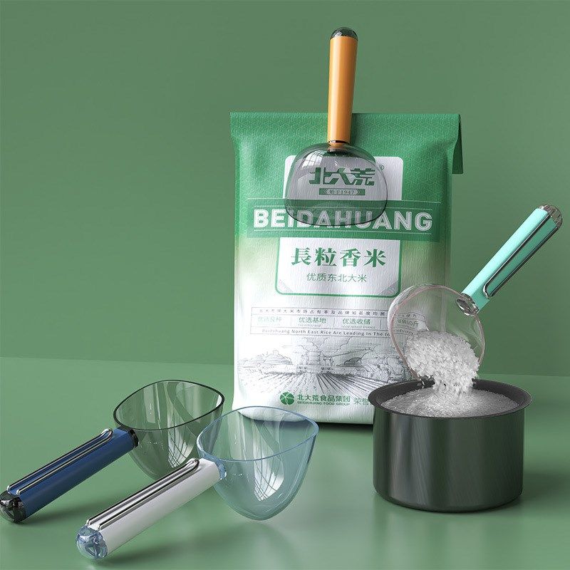 【自带刻度 精准控量】多功能挖面粉勺子家用塑料长柄带夹量勺,厨房/烹饪用具,调料置物架,淘宝优惠券,粉丝福利购,淘宝优惠卷