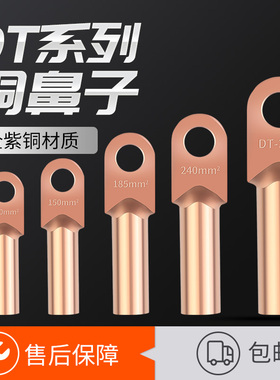 DT16/35/50/70/95/120/150/185/240平方铜鼻子接线端子电缆铜线耳