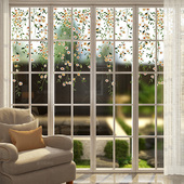 装 饰客厅窗户浴室门玻璃贴防窥磨砂膜橱窗改造膜 万家小雏菊碎花装