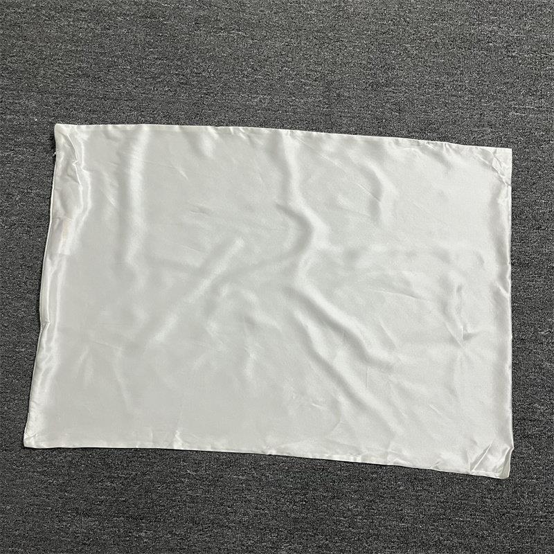 外贸尾单100%双面真丝枕套丝滑素绉缎枕头套桑蚕丝单人大号枕套