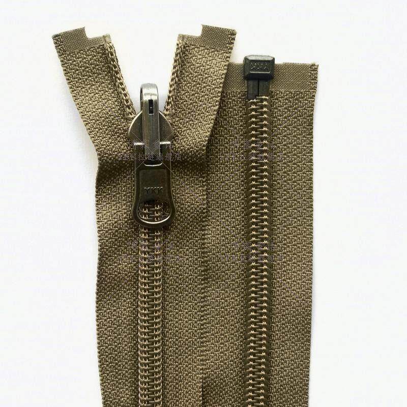 70cm双面拉头8号尼龙拉炼正品YKK拉炼配件头运动衣服卫衣拉锁墨绿