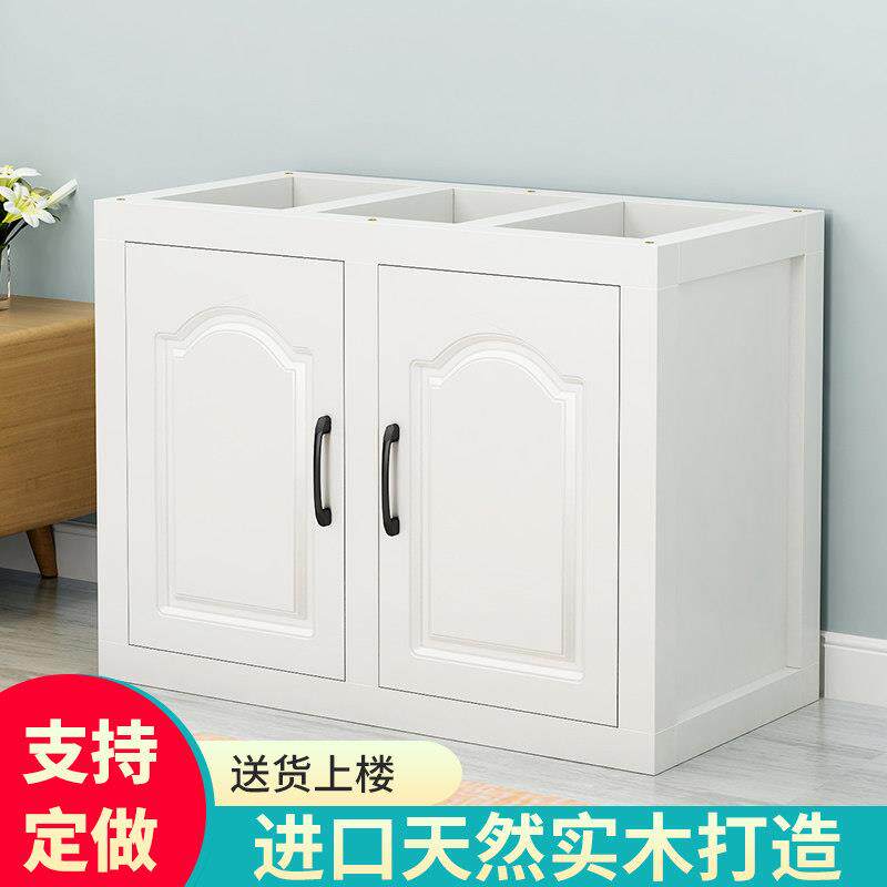 定做实木鱼缸底柜底座鱼缸柜子架子松木家用客厅水族箱隔断柜鞋柜