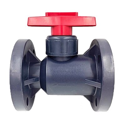 UPVC法兰球阀 FRPP耐酸碱耐高温阀门 PVC化工开关阀 DN15-DN300