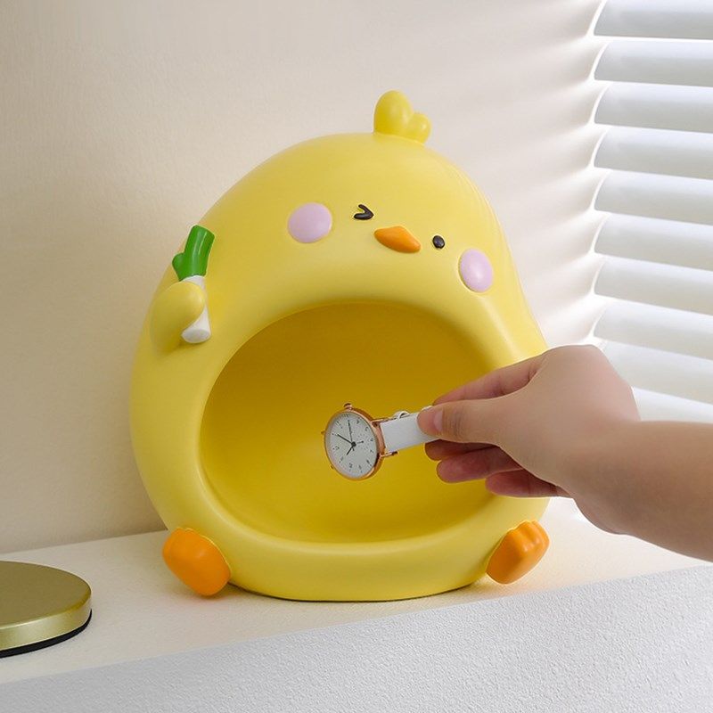 创意可爱鸭子摆件入户玄关钥匙收纳奶油风客厅电视酒柜装饰置物架,家居饰品,桌面摆件,淘宝优惠券,粉丝福利购,淘宝优惠卷