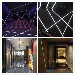 led线形灯槽铝合金嵌入式灯带卡槽线条灯铝槽长条灯明装吊顶线性