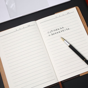 16开保密笔记本工作手册B5会议学习记事A5带页码记录本可定制logo