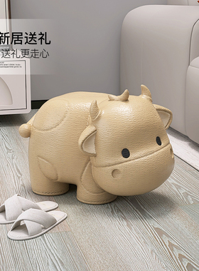 奶油风入户玄关换鞋凳摆件家居饰品门口客厅鞋柜座椅乔迁新居礼品