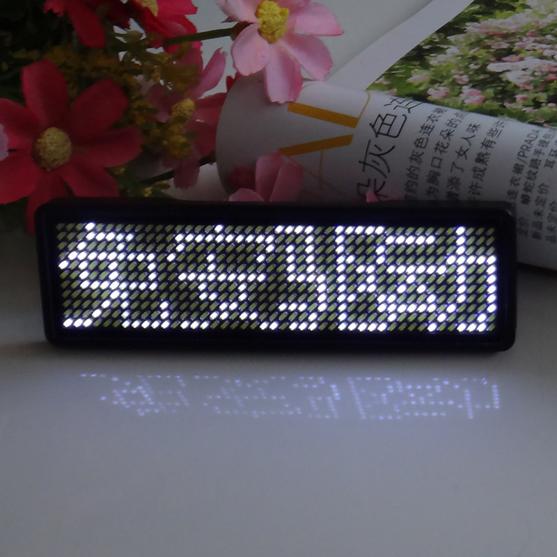 LED胸牌显示屏酒吧ktv工号牌定制电子充电胸卡婚庆发光走字名片屏,五金/工具,LED显示屏,淘宝优惠券,粉丝福利购,淘宝优惠卷