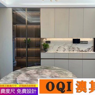 香港全公屋家私定制客厅隔间房入户C字地台上下床电视柜装修设计