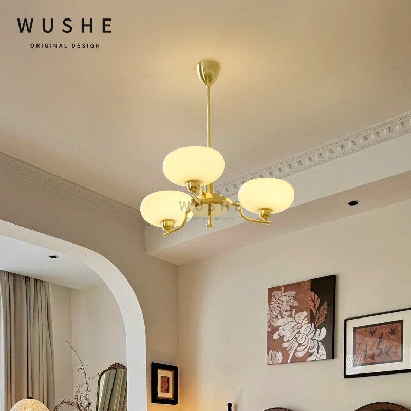 物设复古法式客厅吊灯中古风包豪斯高级感奶油风书房餐厅卧室灯,家装灯饰光源,卧室/书房吊灯,淘宝优惠券,粉丝福利购,淘宝优惠卷