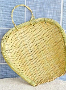 梢箕捎基机烧箕哨竹稍编77745筲竹筛竹制农品家淘米菜饭沥晾晒箕