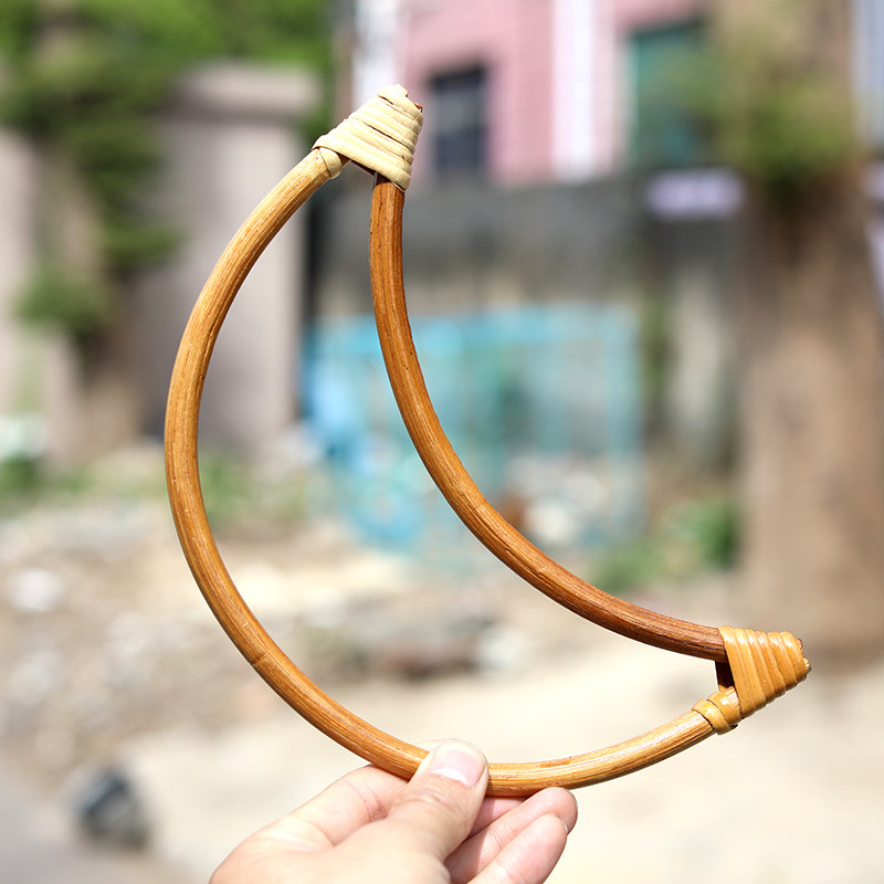 月牙支架月亮支架藤编风铃支架 diy手工风铃制作材料壁挂装饰支架