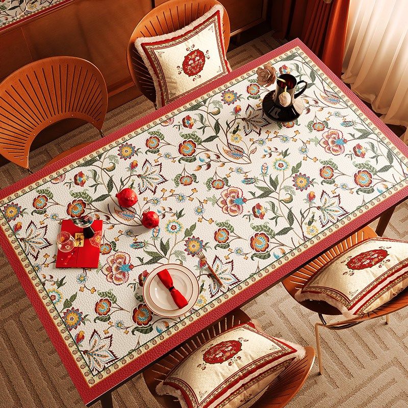 结婚桌垫皮革防油防水免洗桌布红色喜庆氛围感婚房布置茶几餐桌垫,居家布艺,桌布,淘宝优惠券,粉丝福利购,淘宝优惠卷